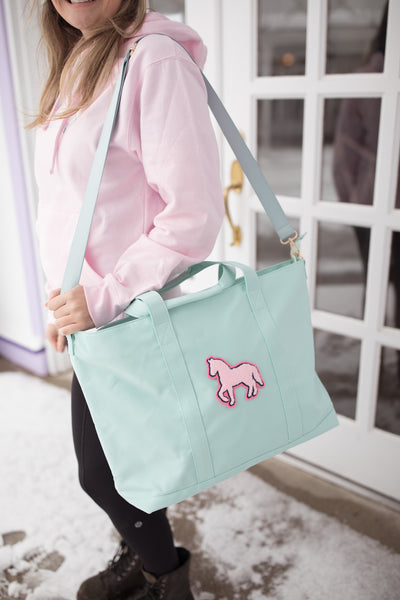 Pony Custom Charm Large Tote with Patch