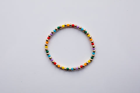 Gold Filled Rainbow Bracelet