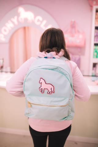 Pony Custom Charm Large Backpack with Patch