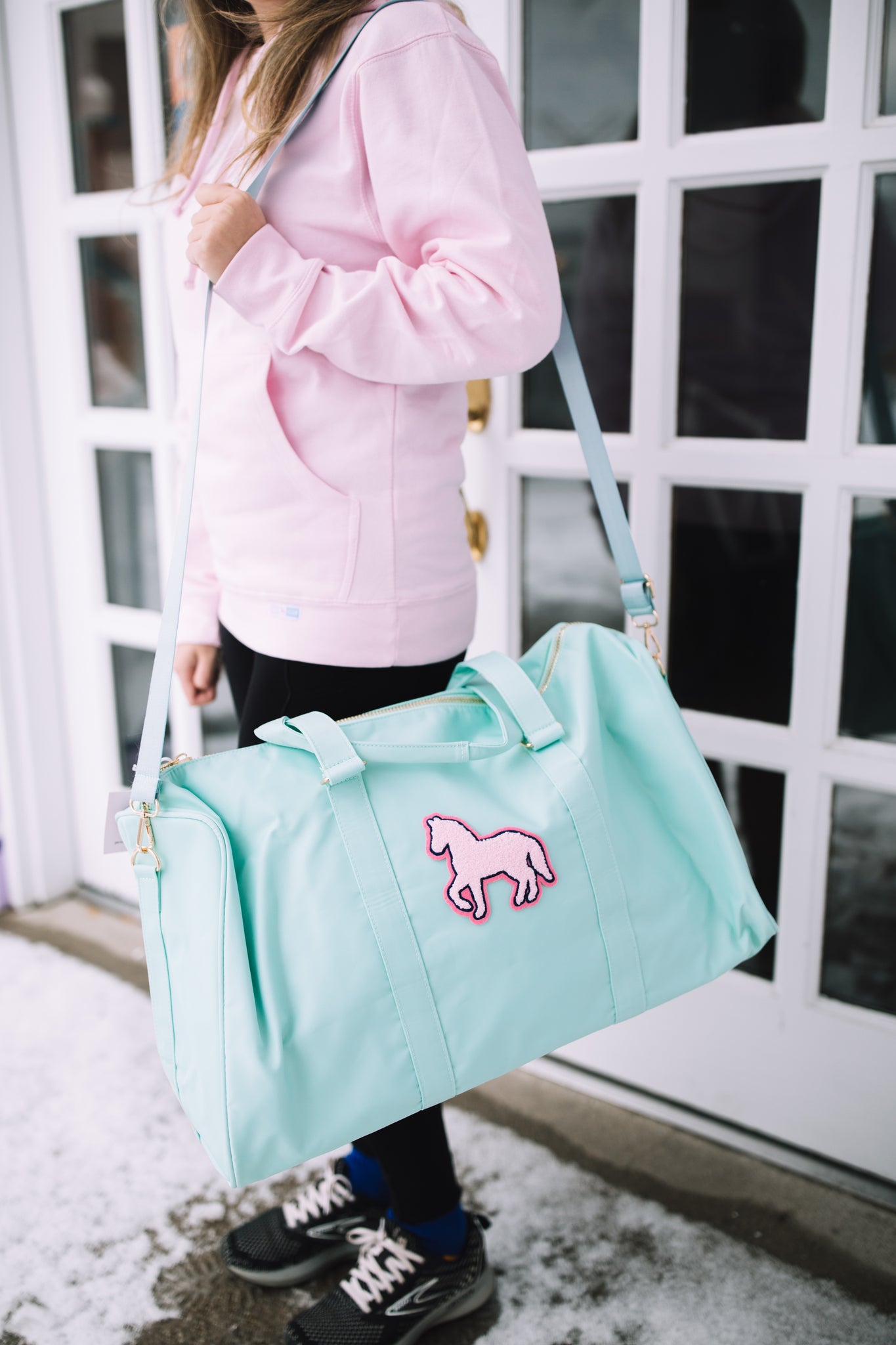 Pony Custom Charm Duffle Bag with Patch